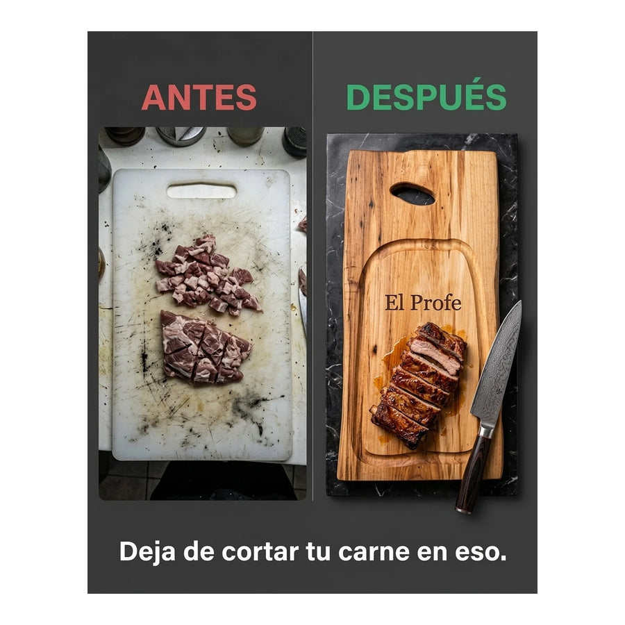 Tabla para Carne Madera Nativa 30cm + Grabado Personalizado