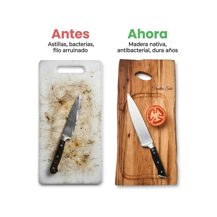 Tabla para Carne Madera Nativa 40cm + Grabado Personalizado
