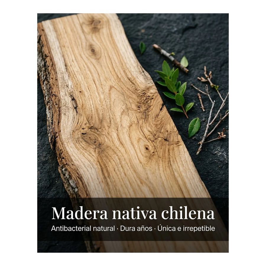 Tabla para Carne Madera Nativa 40cm + Grabado Personalizado