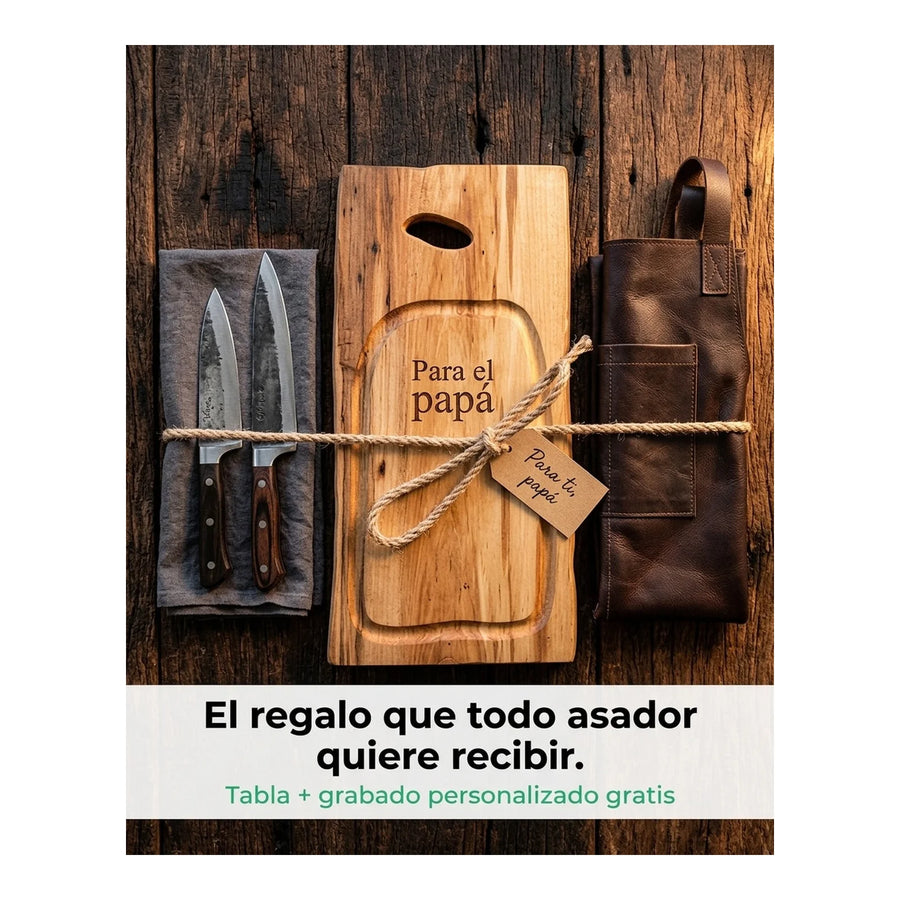Tabla para Carne Madera Nativa 50cm + Grabado Personalizado