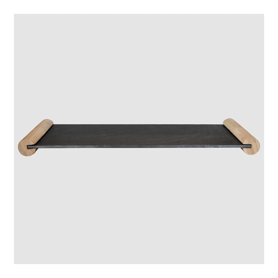 Tabla Piedra Pizarra Wayu 40cm Liso Negro