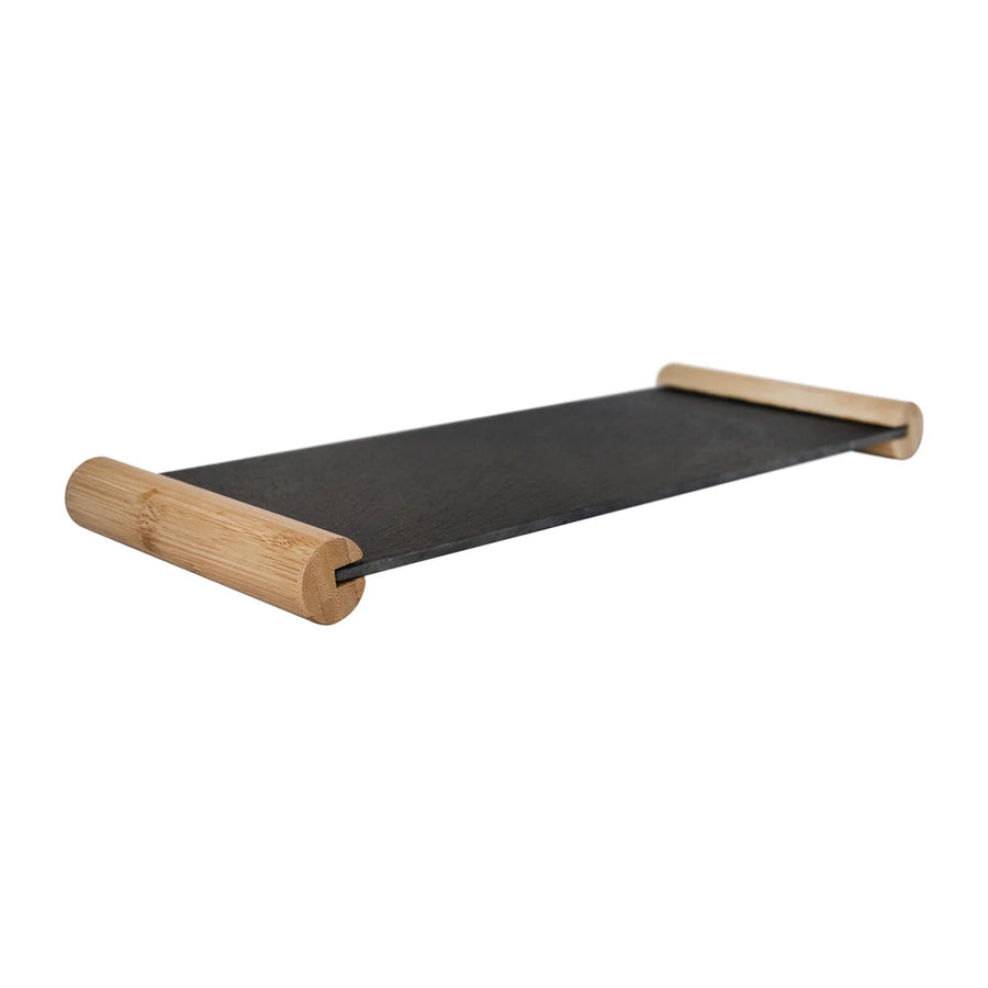 Tabla Piedra Pizarra Wayu 40cm Liso Negro