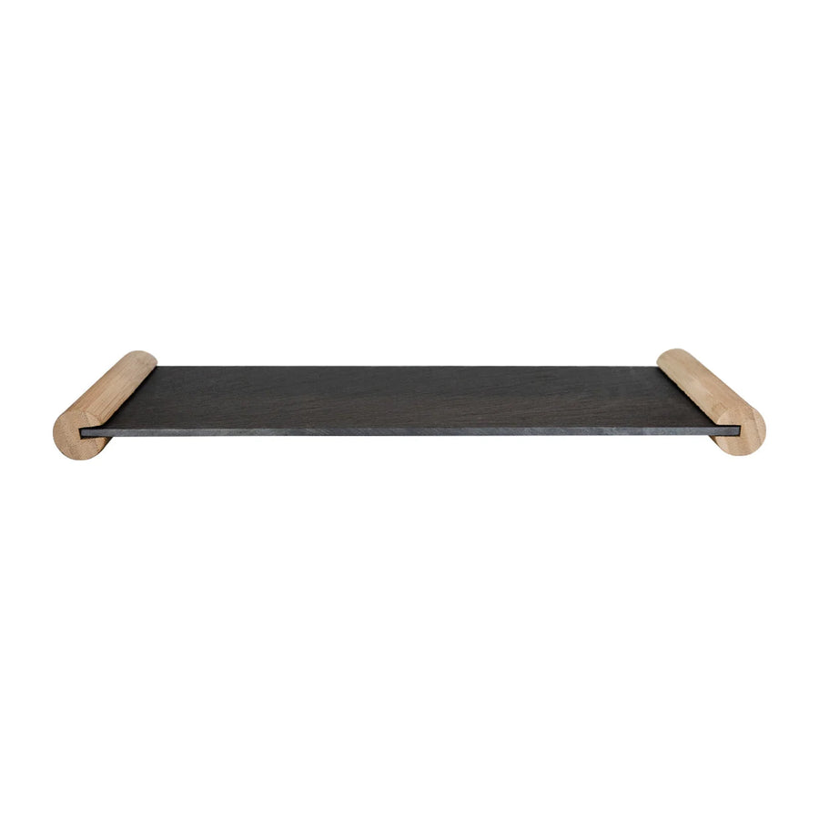 Tabla Piedra Pizarra Wayu 40cm Liso Negro