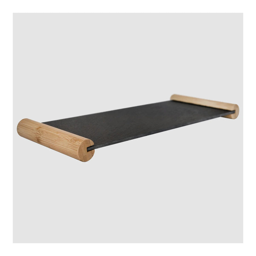 Tabla Piedra Pizarra Wayu 40cm Liso Negro