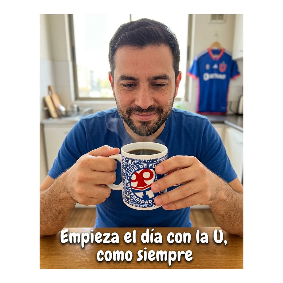 Tazón Mug Clásico U De Chile Uch Vaso Café Té Premium Coffee