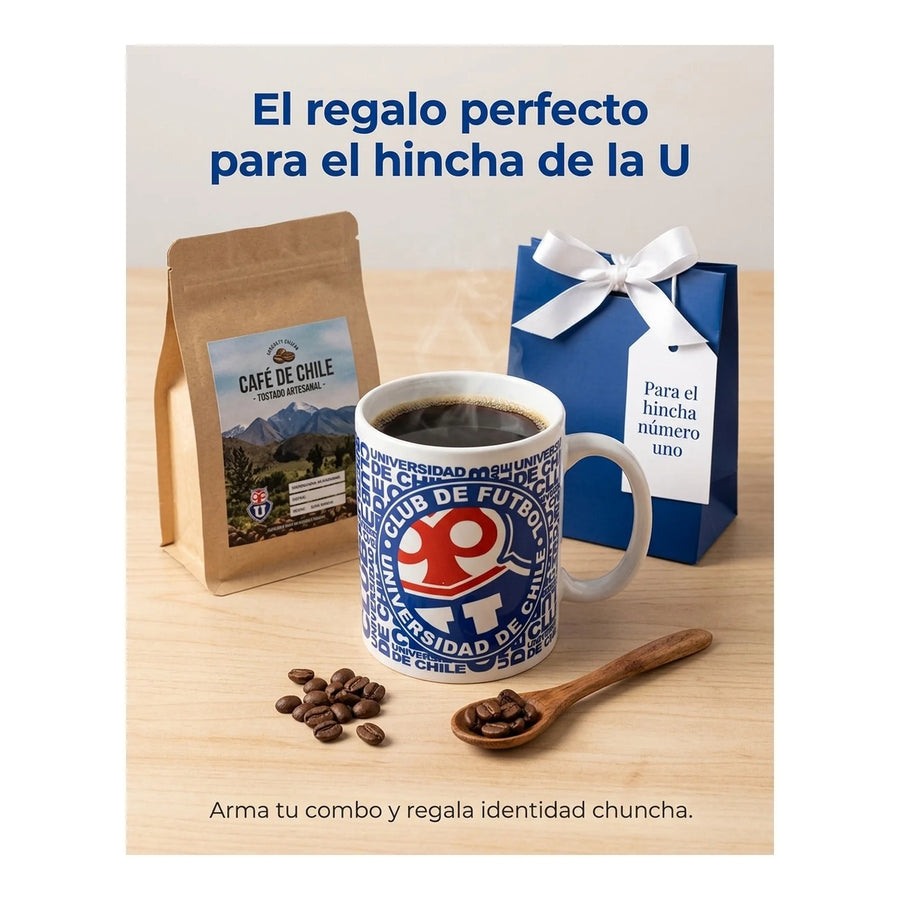 Tazón Mug Clásico U De Chile Uch Vaso Café Té Premium Coffee
