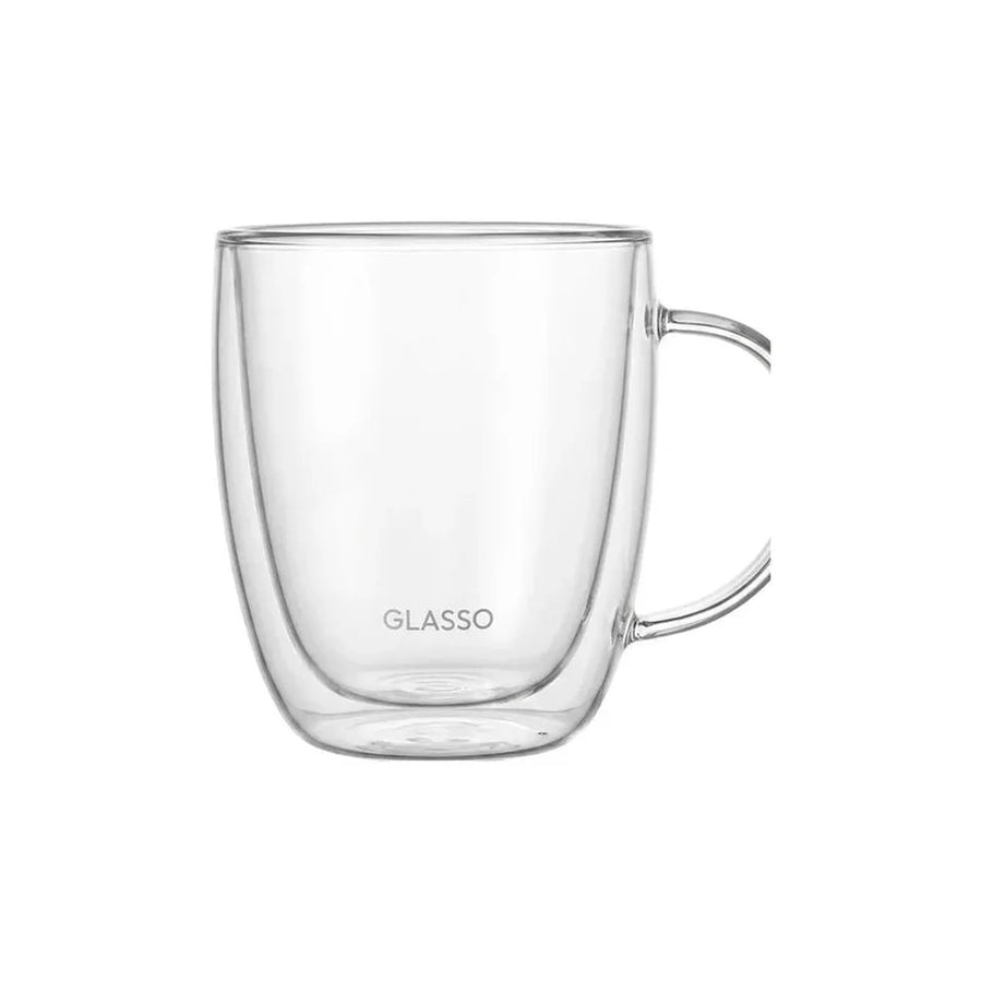 Tazon Vidrio Doble Pared 470ml Glasso Transparente Glasso