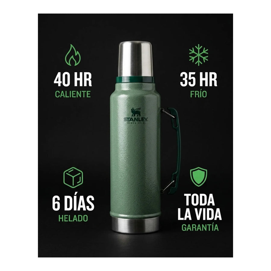 Termo 1.4 Lt Stanley Verde + Grabado Personalizado