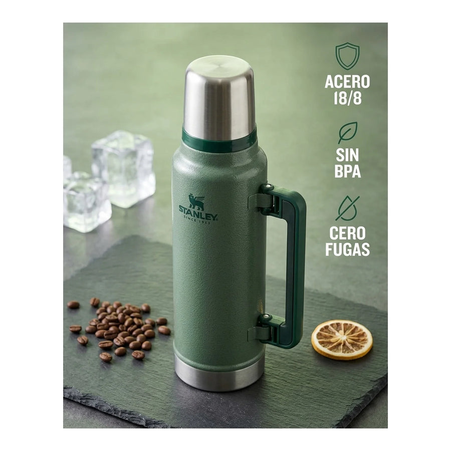 Termo 1.4 Lt Stanley Verde + Grabado Personalizado