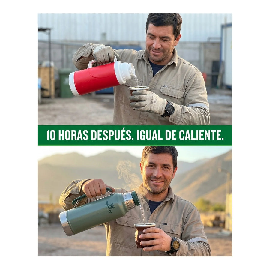Termo 1.4 Lt Stanley Verde + Grabado Personalizado