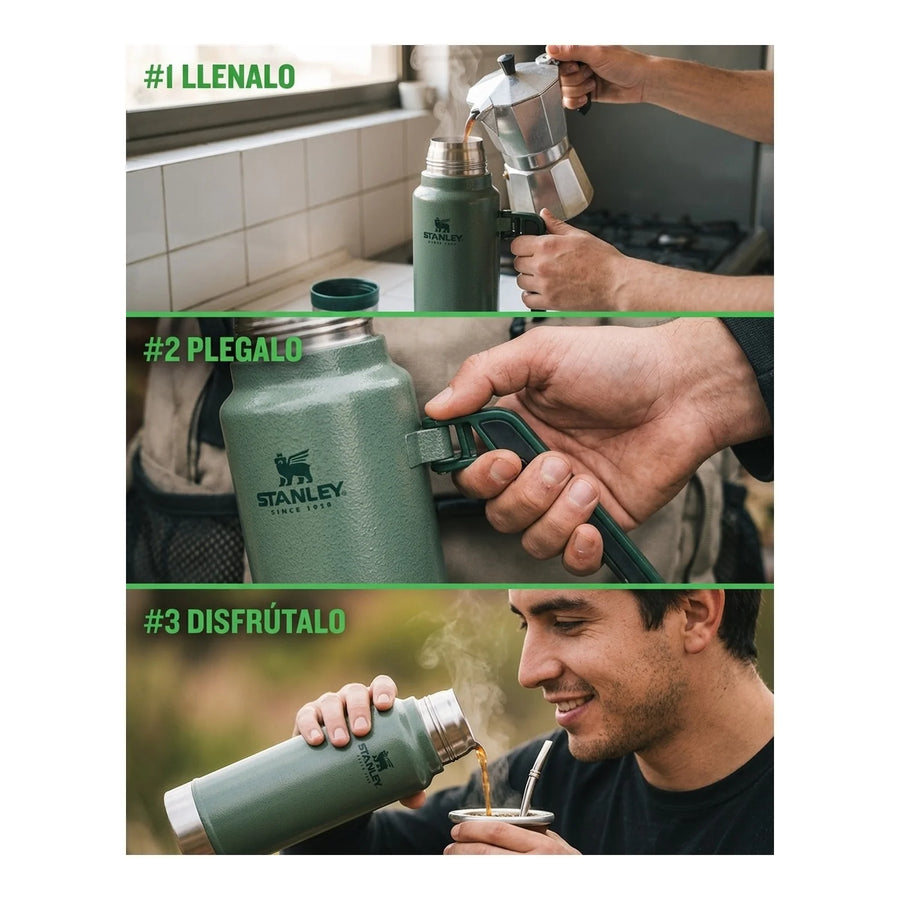 Termo 1.4 Lt Stanley Verde + Grabado Personalizado