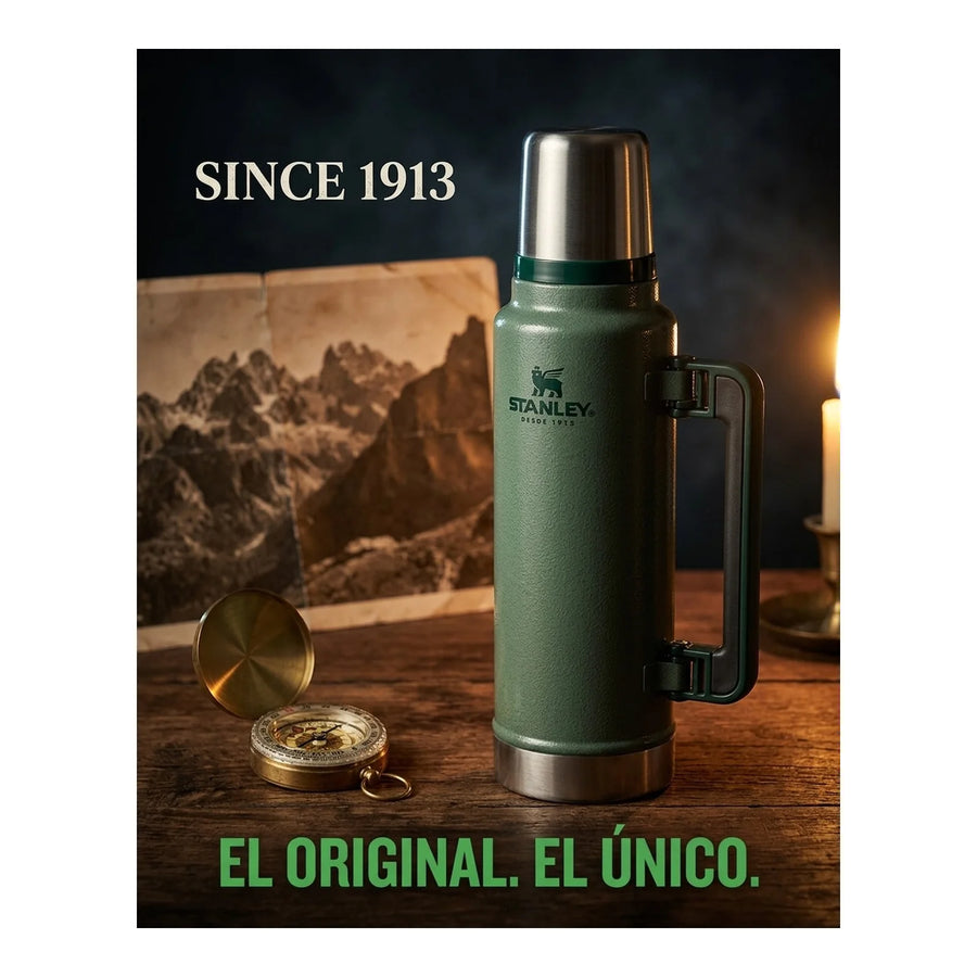 Termo 1.4 Lt Stanley Verde + Grabado Personalizado