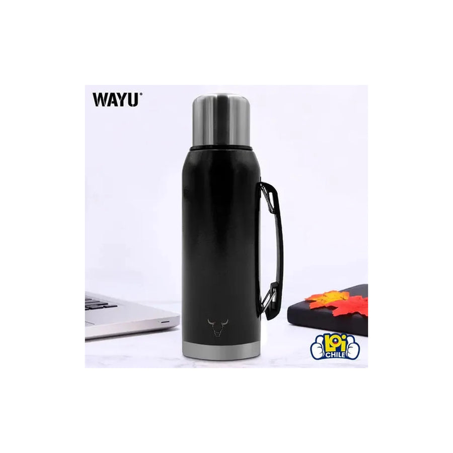 Termo Wayu Premiun De 1 Litro Agua Caliente Libre Bpa Mate + Grabado Personalizado