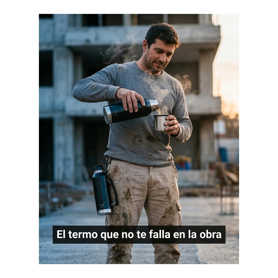 Termo Wayu Premiun De 1 Litro Agua Caliente Libre Bpa Mate + Grabado Personalizado