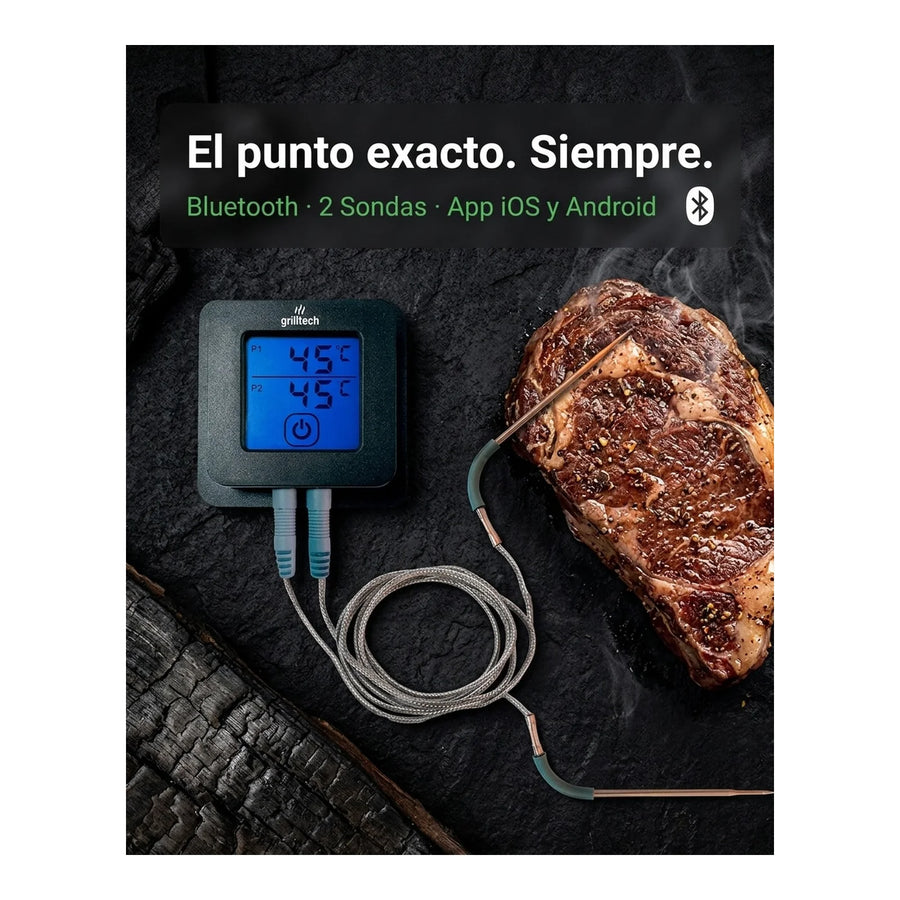 Termómetro Bluetooth Digital 2 Sondas Carne Asado Bbq