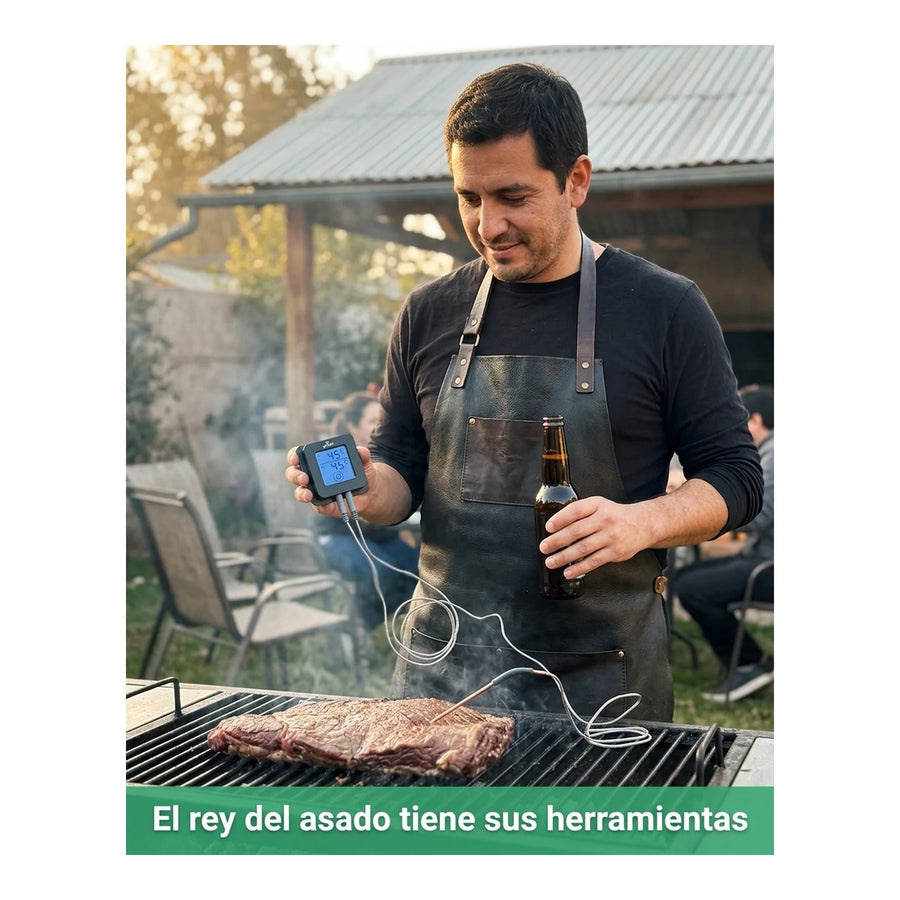 Termómetro Bluetooth Digital 2 Sondas Carne Asado Bbq