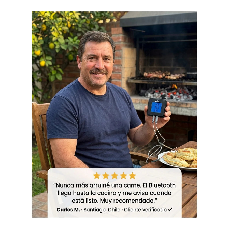 Termómetro Bluetooth Digital 2 Sondas Carne Asado Bbq