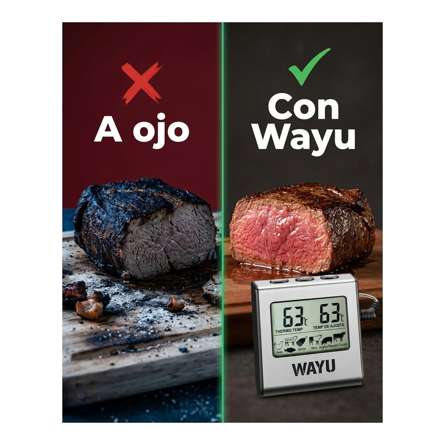 Termómetro Digital Para Carnes Wayu Asado Parrilla Ahumado