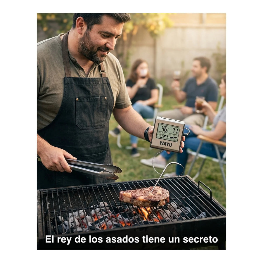Termómetro Digital Para Carnes Wayu Asado Parrilla Ahumado