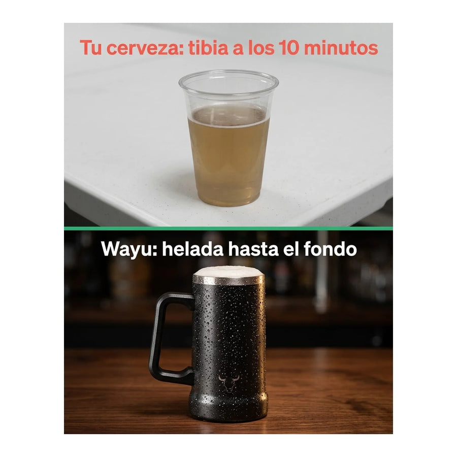 Vaso Acero Inoxidable Wayu 750 Ml Beer Mug Cerveza Bar + Grabado Personalizado