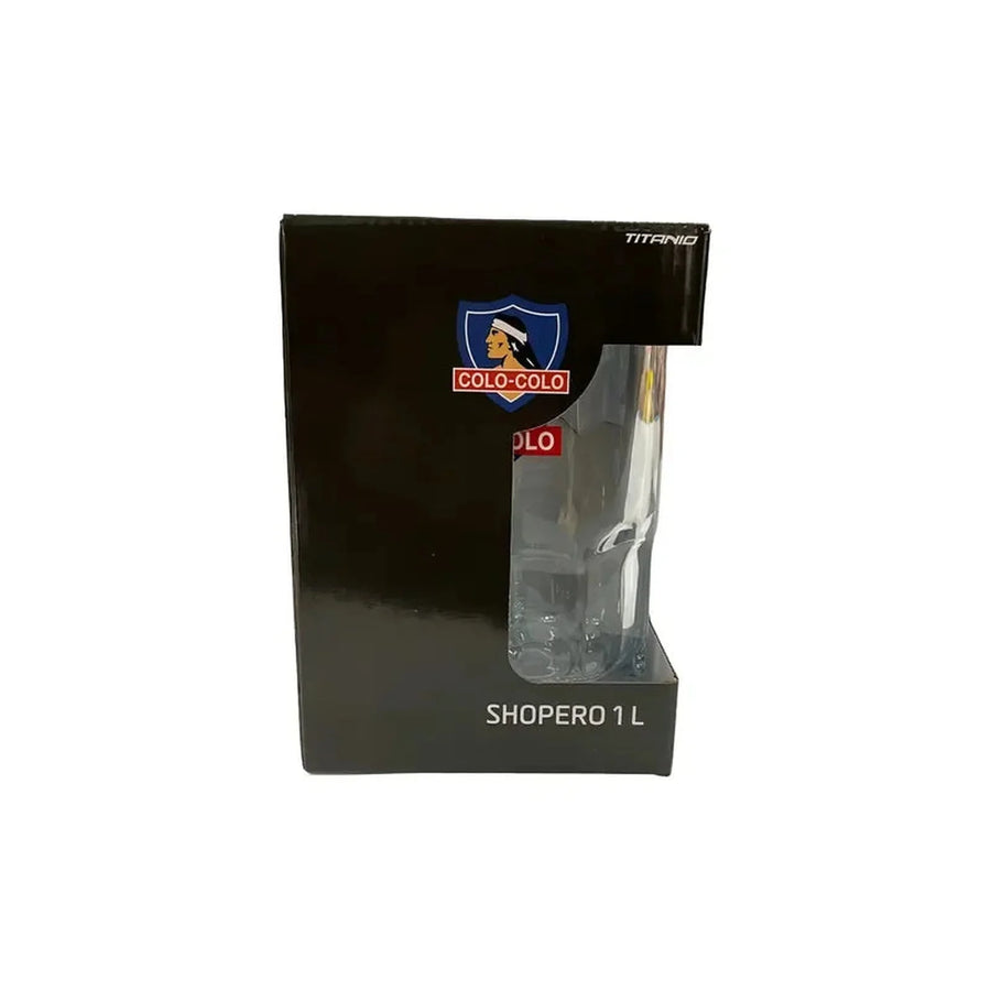 Vaso Cervecero Colo Colo De Vidrio 1 Litro