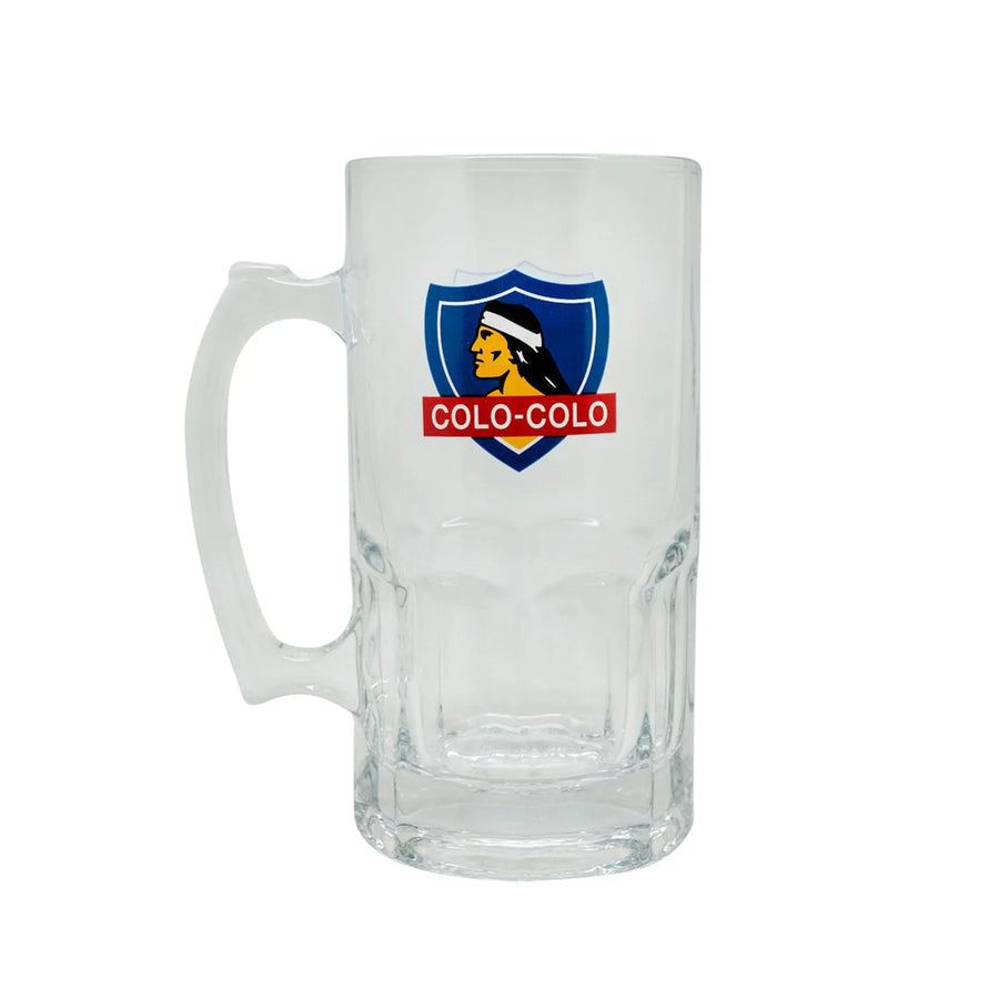 Vaso Cervecero Colo Colo De Vidrio 1 Litro