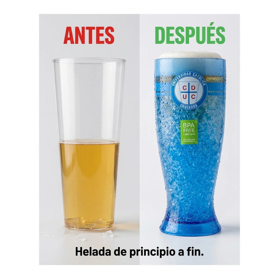 Vaso Cervecero Frozen 500ml Universidad Católica