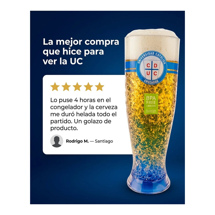 Vaso Cervecero Frozen 500ml Universidad Católica