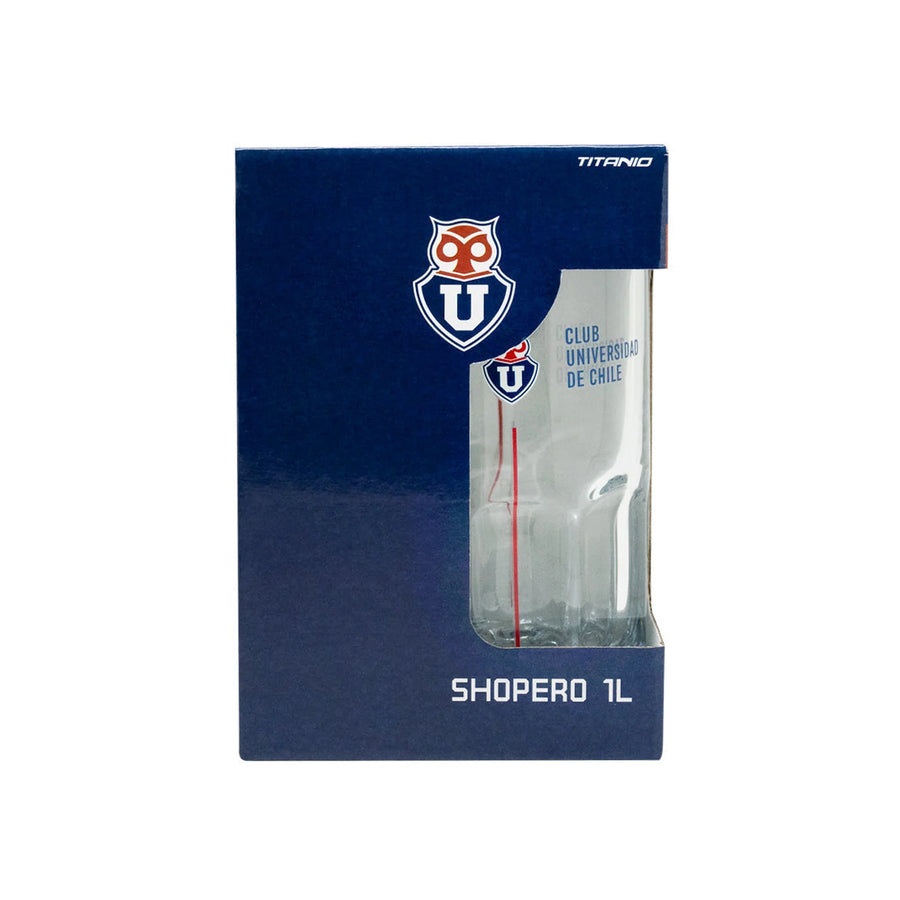 Vaso Cervecero Schopero Universidad De Chile 1 Lt Color Agua