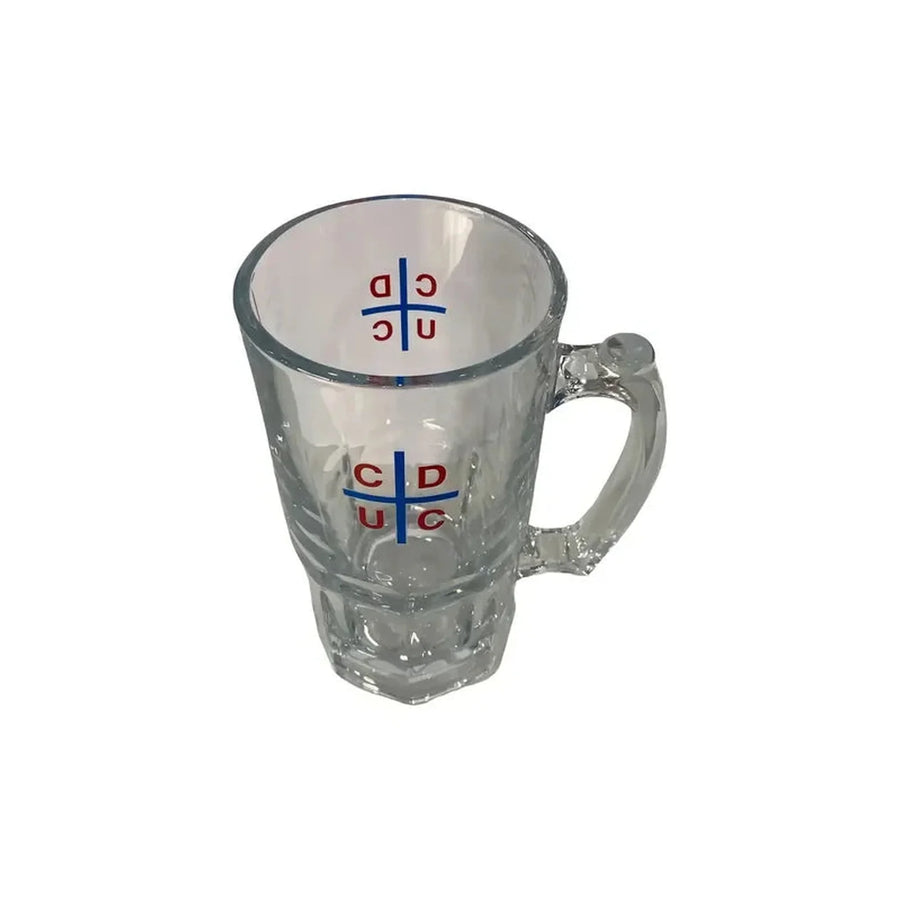 Vaso Cervecero Vidrio 1 Litro Universidad Católica Titanio Shopero