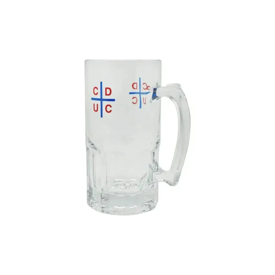 Vaso Cervecero Vidrio 1 Litro Universidad Católica Titanio Shopero