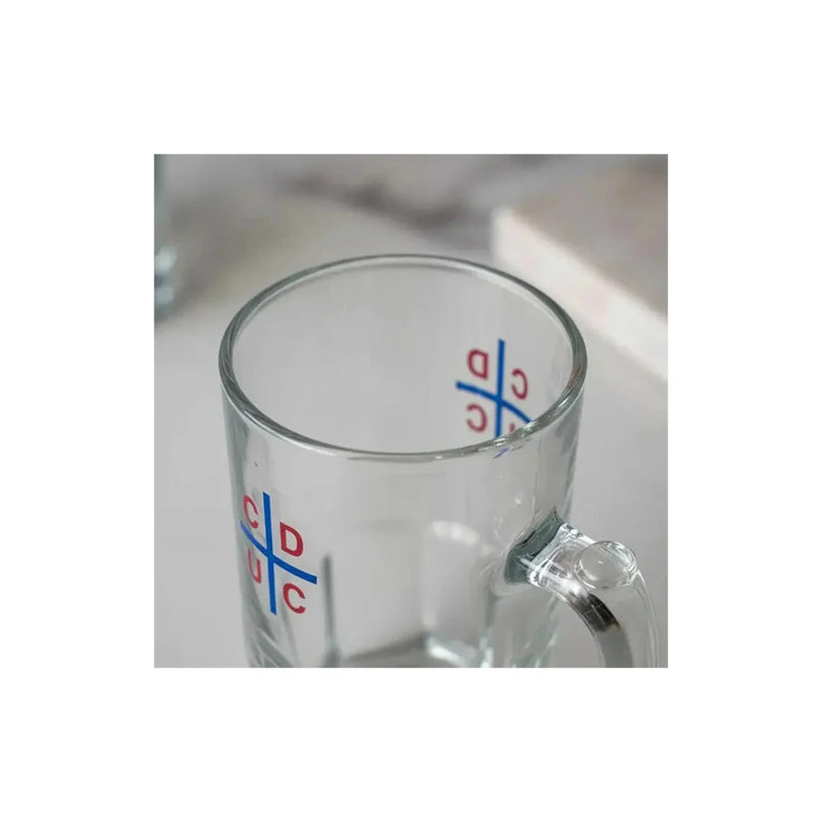 Vaso Cervecero Vidrio 1 Litro Universidad Católica Titanio Shopero