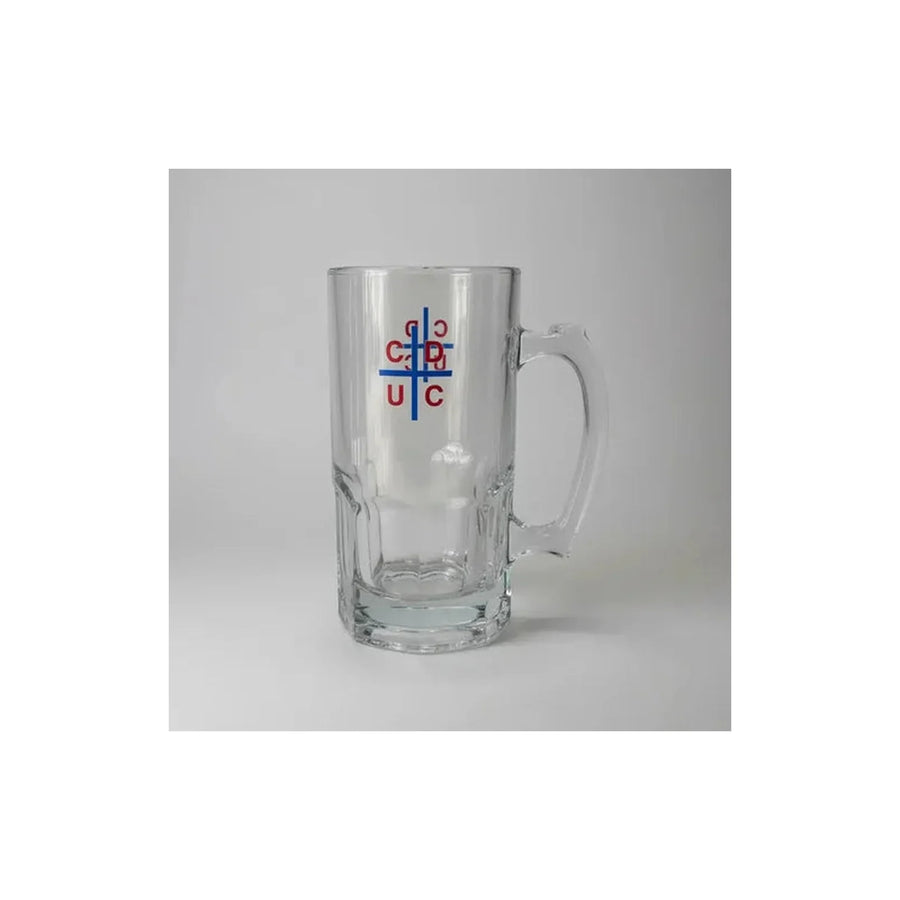 Vaso Cervecero Vidrio 1 Litro Universidad Católica Titanio Shopero