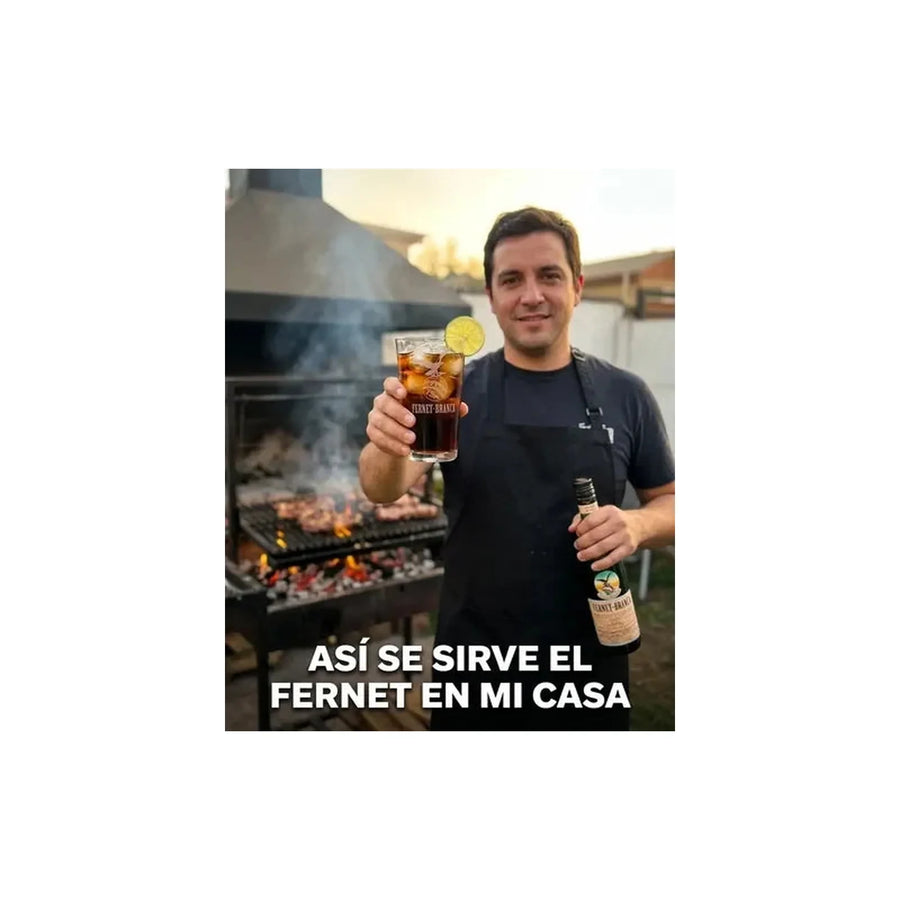 Vaso Fernet Pack X4 Branca 490ml Asado Parrilla Botella Transparente