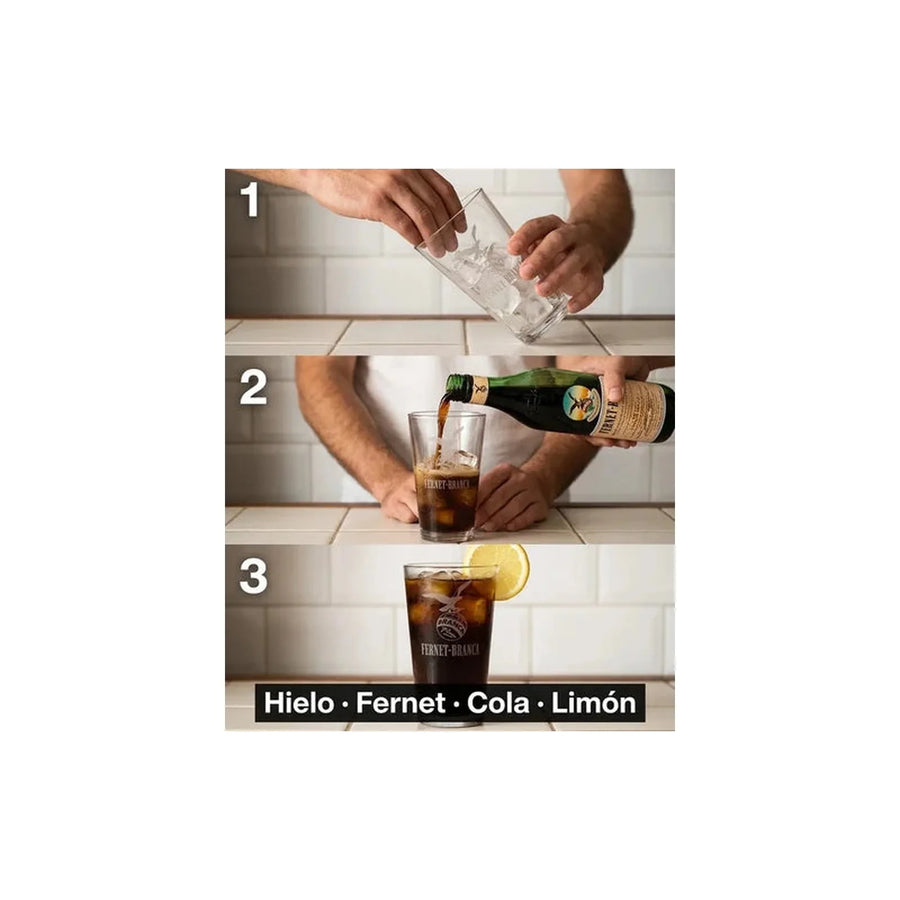Vaso Fernet Pack X4 Branca 490ml Asado Parrilla Botella Transparente