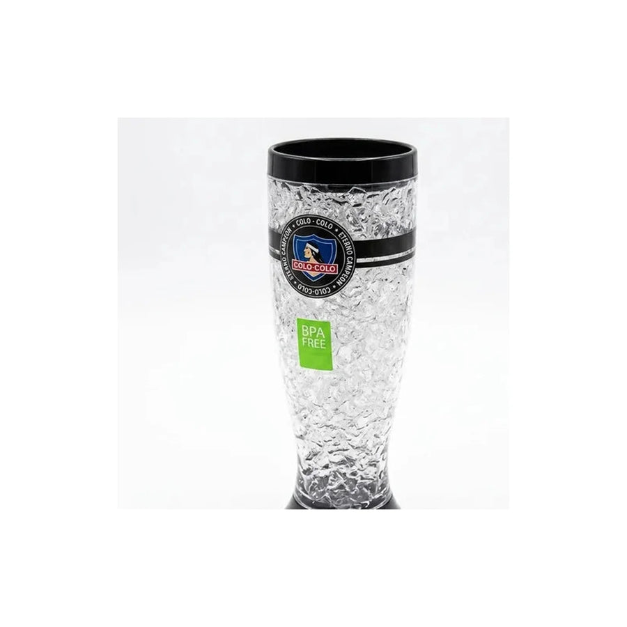 Vaso Frozen Gel Colo Colo Schopero Cerveza Original  600 Ml. Blanco