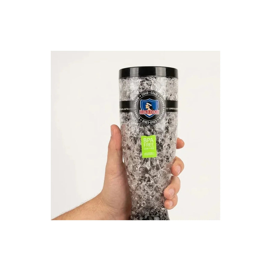 Vaso Frozen Gel Colo Colo Schopero Cerveza Original  600 Ml. Blanco