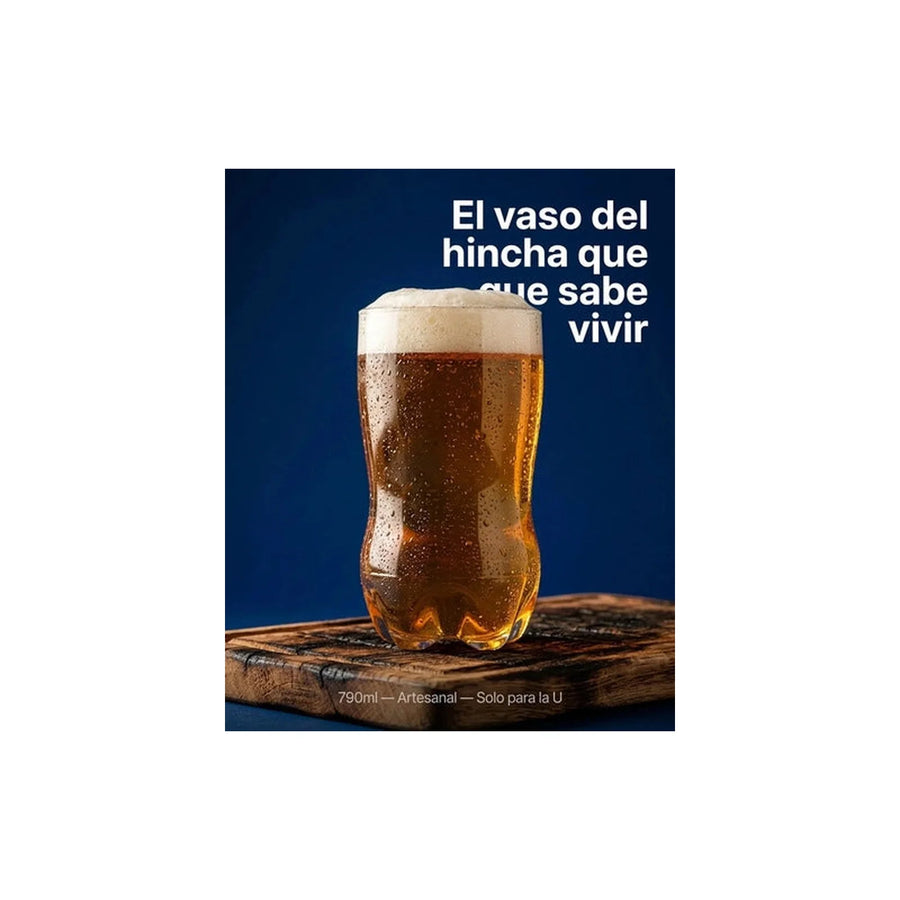 Vaso Premium 790 Ml Botella Cortada U De Chile Blanco