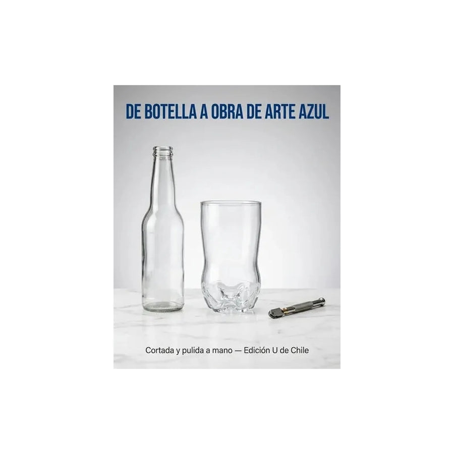 Vaso Premium 790 Ml Botella Cortada U De Chile Blanco