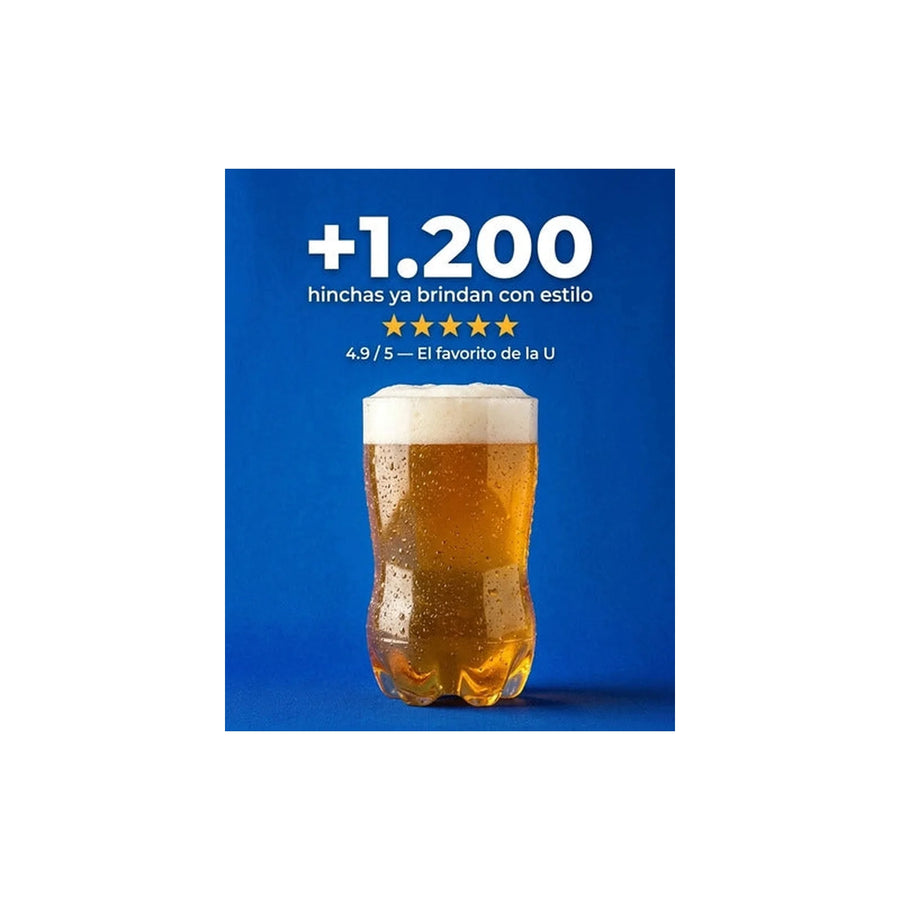 Vaso Premium 790 Ml Botella Cortada U De Chile Blanco