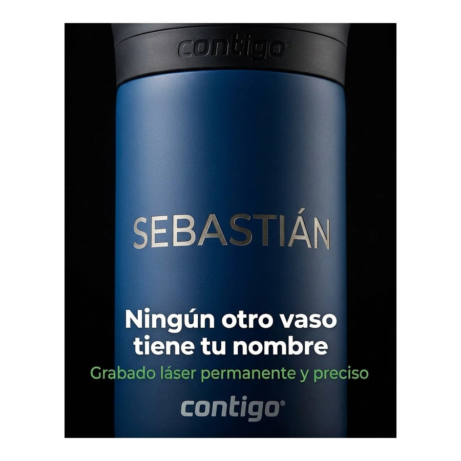 Vaso termico Contigo Huron Azul 473ml + Grabado Personalizado