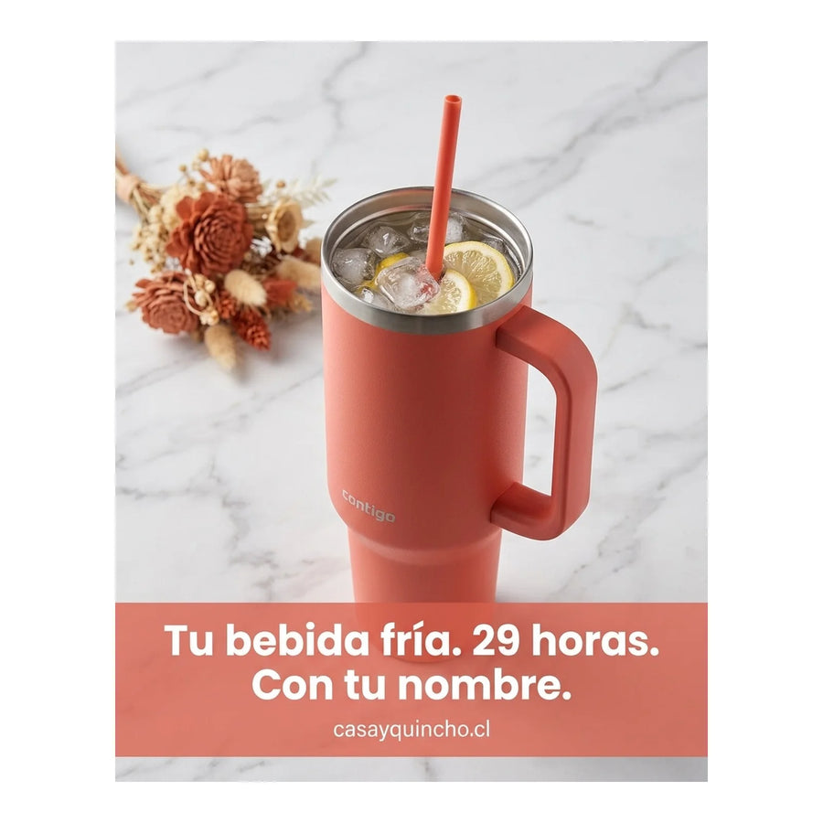 Vaso Térmico Contigo® Streeterville 1,2 LT Rosa + Grabado Personalizado