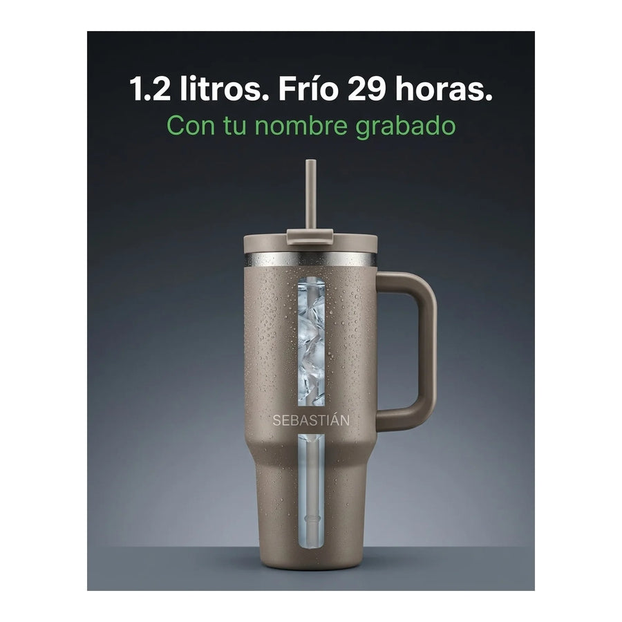 Vaso Térmico Contigo® Streeterville 1,2 LT Gris + Grabado Personalizado