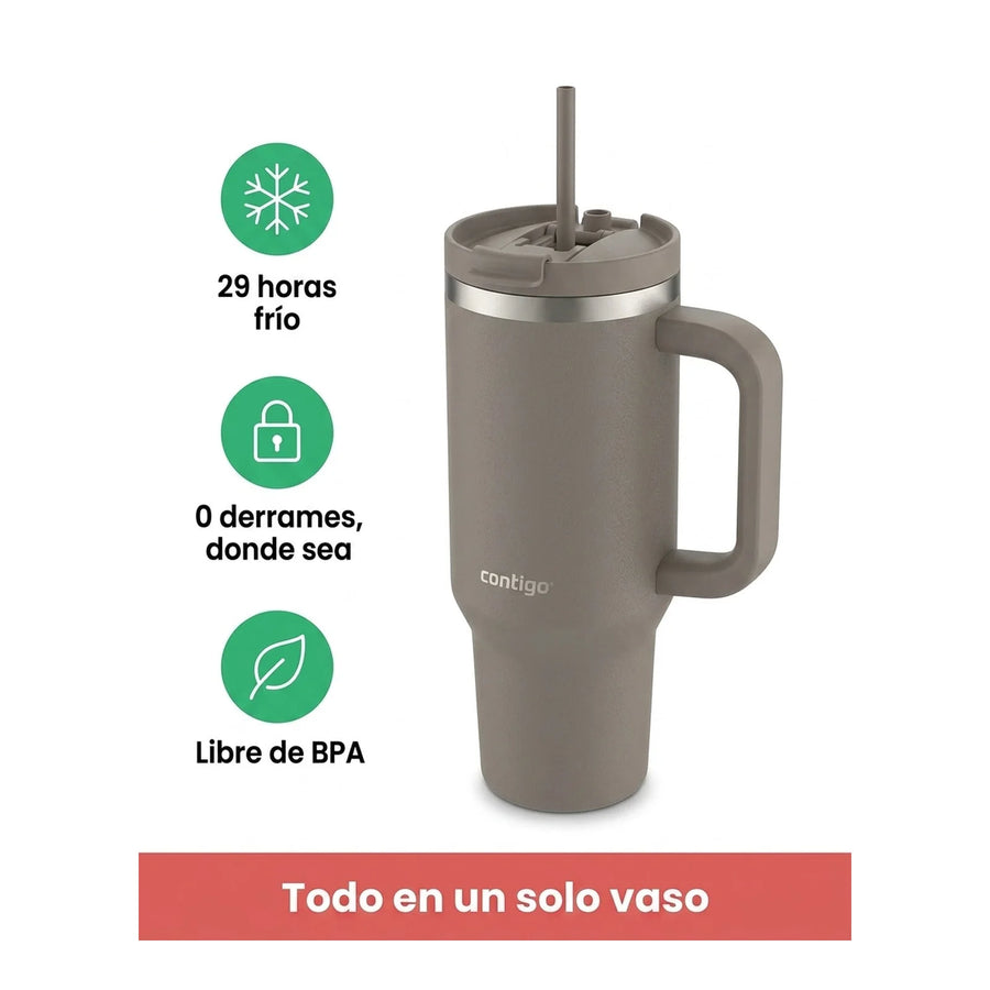 Vaso Térmico Contigo® Streeterville 1,2 LT Gris + Grabado Personalizado