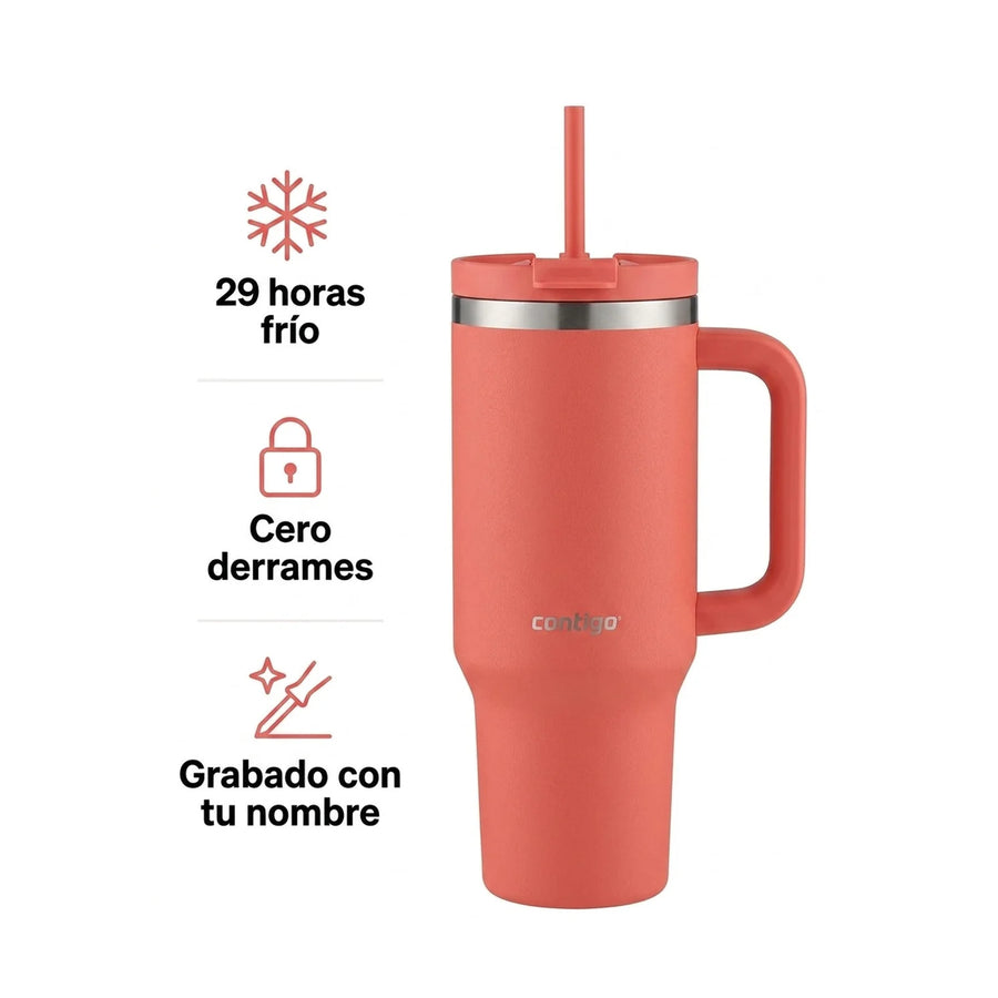 Vaso Térmico Contigo® Streeterville 1,2 LT Rosa + Grabado Personalizado