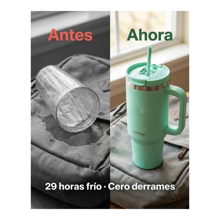 Vaso Térmico Contigo® Streeterville 1,2 LT Azul + Grabado Personalizado
