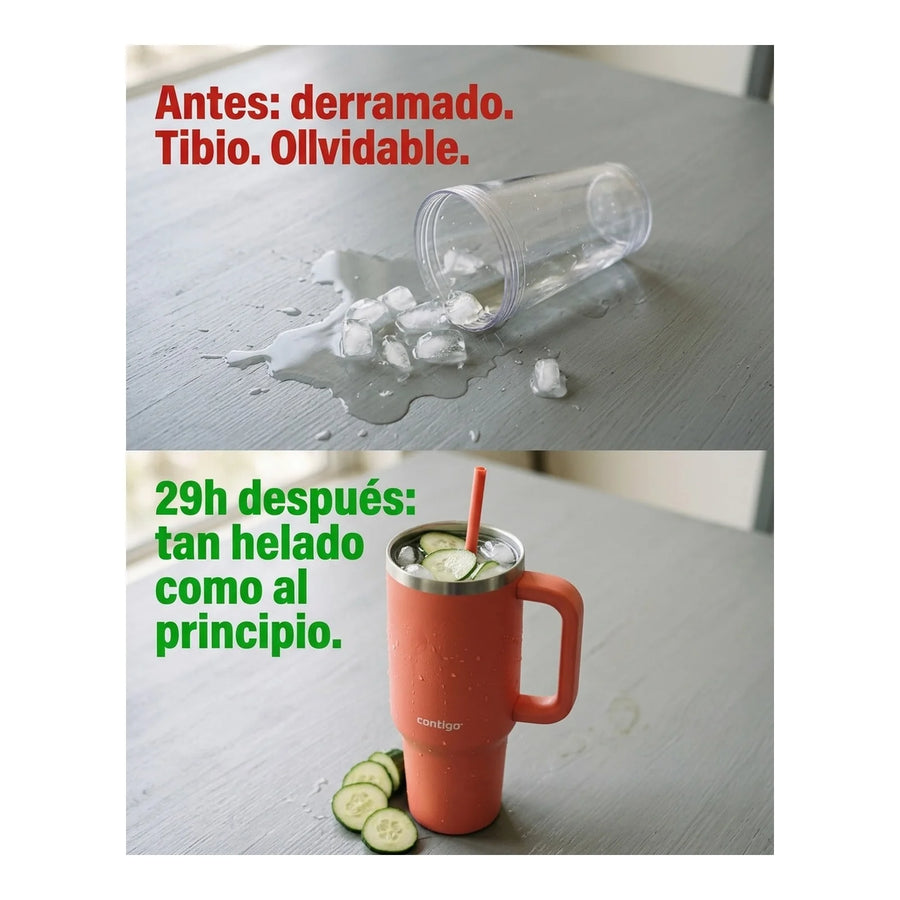 Vaso Térmico Contigo® Streeterville 1,2 LT Rosa + Grabado Personalizado