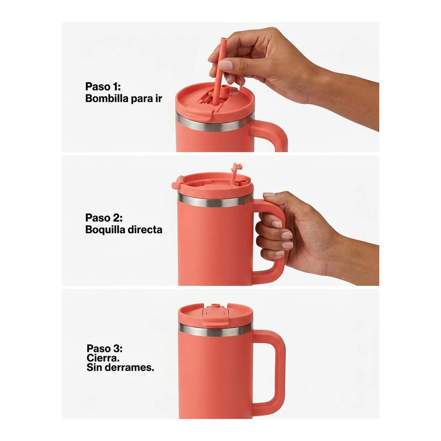 Vaso Térmico Contigo® Streeterville 1,2 LT Rosa + Grabado Personalizado