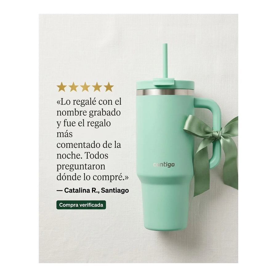 Vaso Térmico Contigo® Streeterville 1,2 LT Azul + Grabado Personalizado
