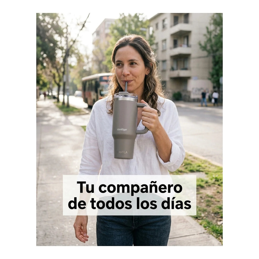 Vaso Térmico Contigo® Streeterville 1,2 LT Gris + Grabado Personalizado